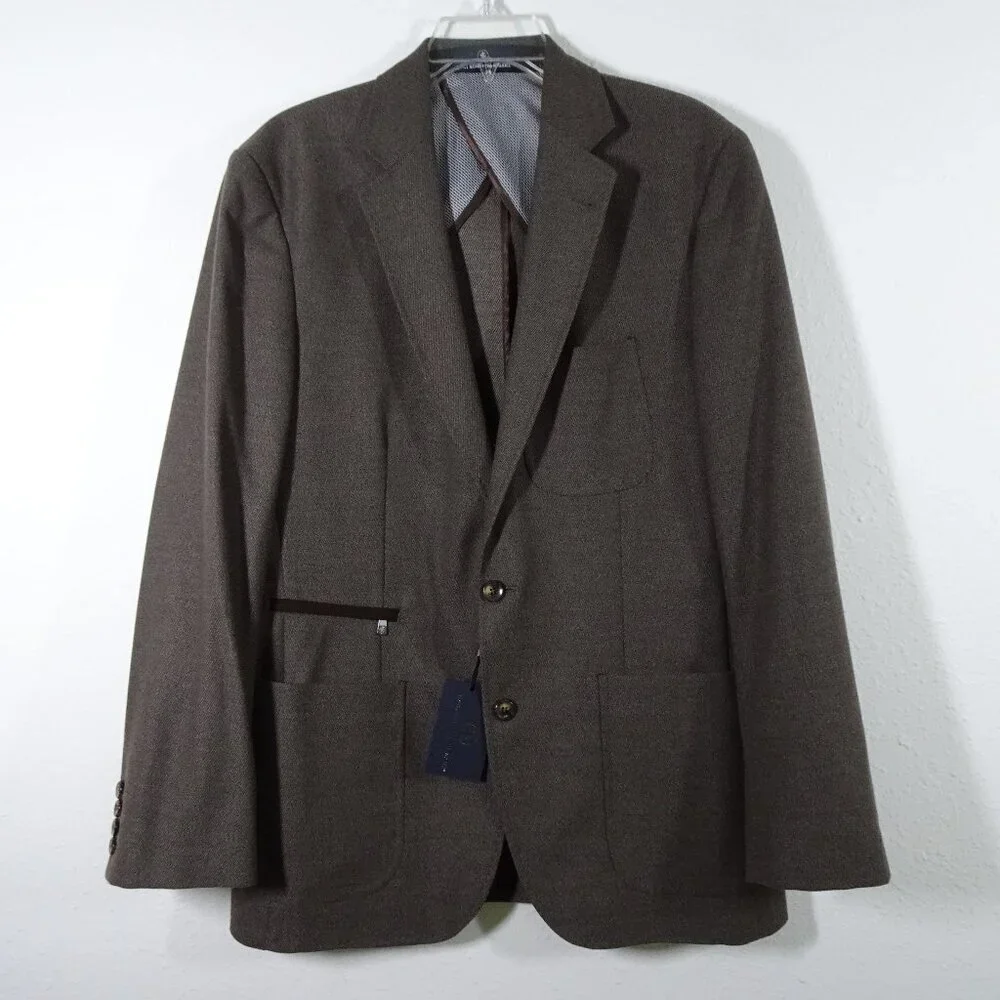 Hart Schaffner Marx Sport Jacket Men's 44R Size L Brown Executive Academia Prof